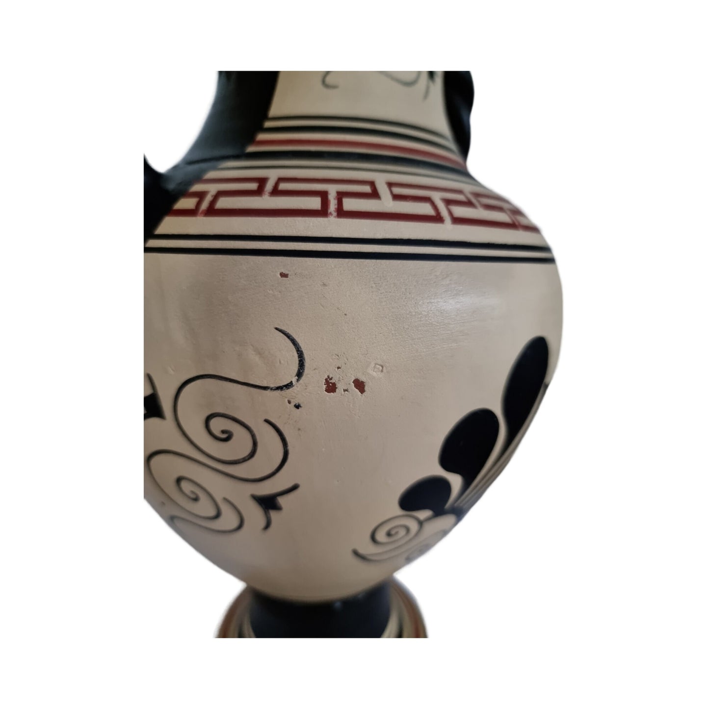 Vintage Large Hand Painted Greek Pottery Amphora Vase