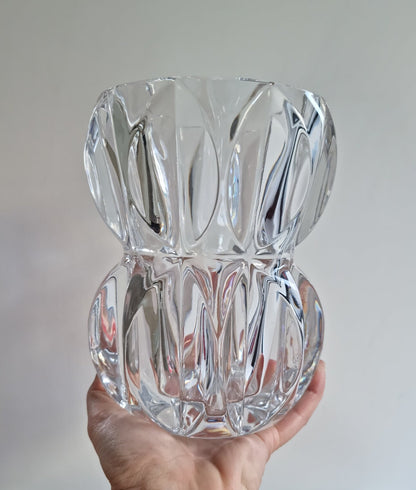 Stunning Vintage Thick & Heavy Glass Vase