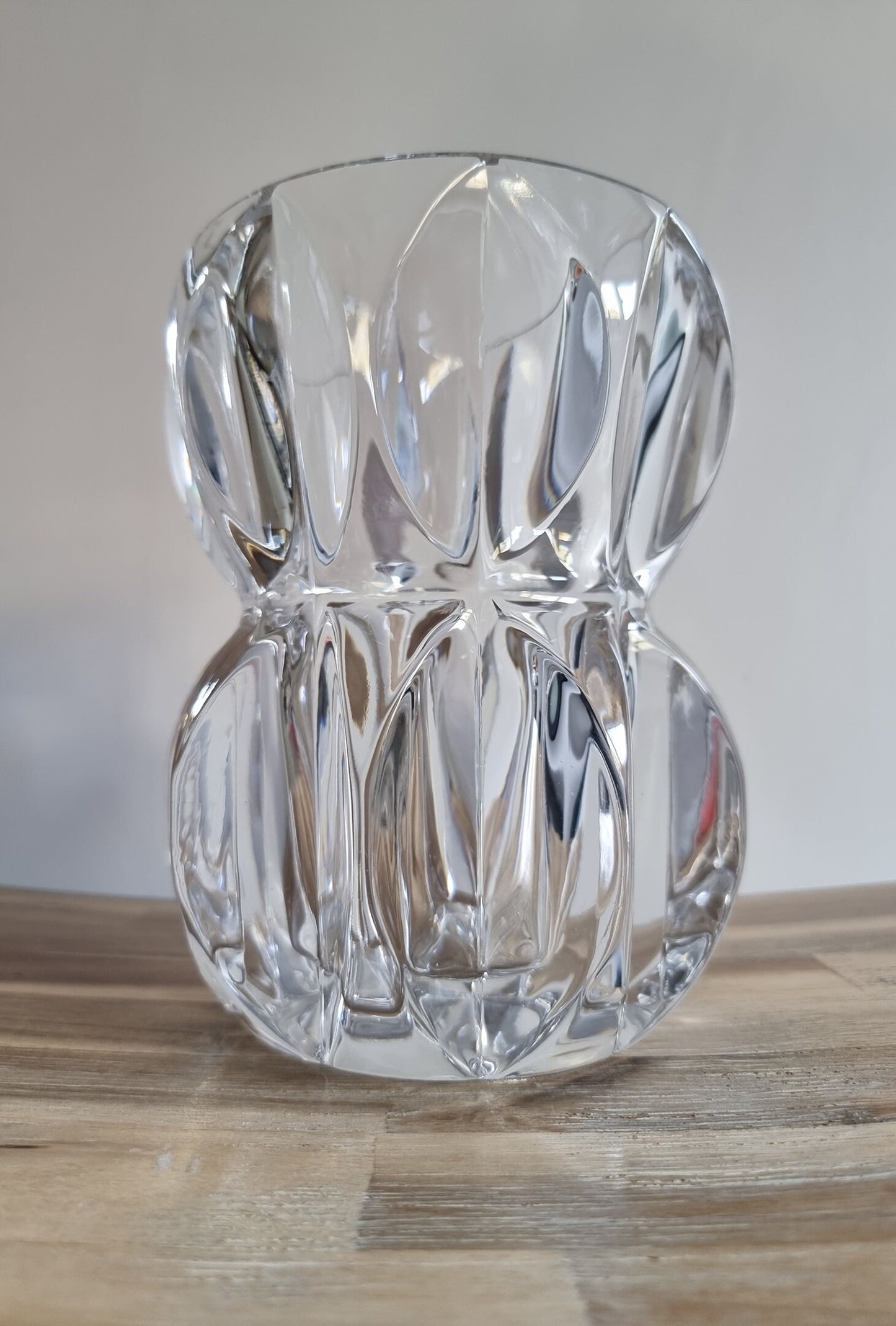 Stunning Vintage Thick & Heavy Glass Vase