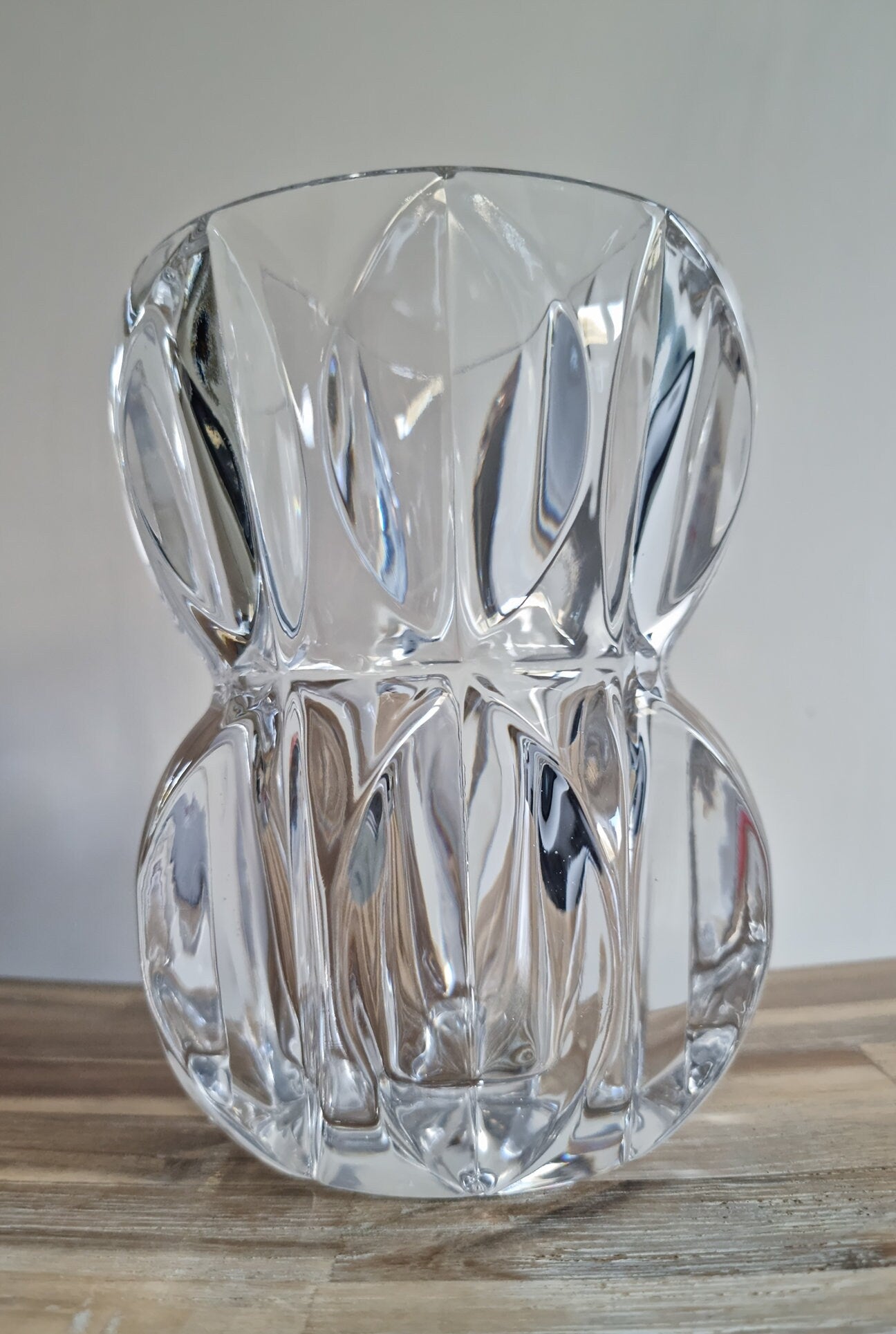 Stunning Vintage Thick & Heavy Glass Vase