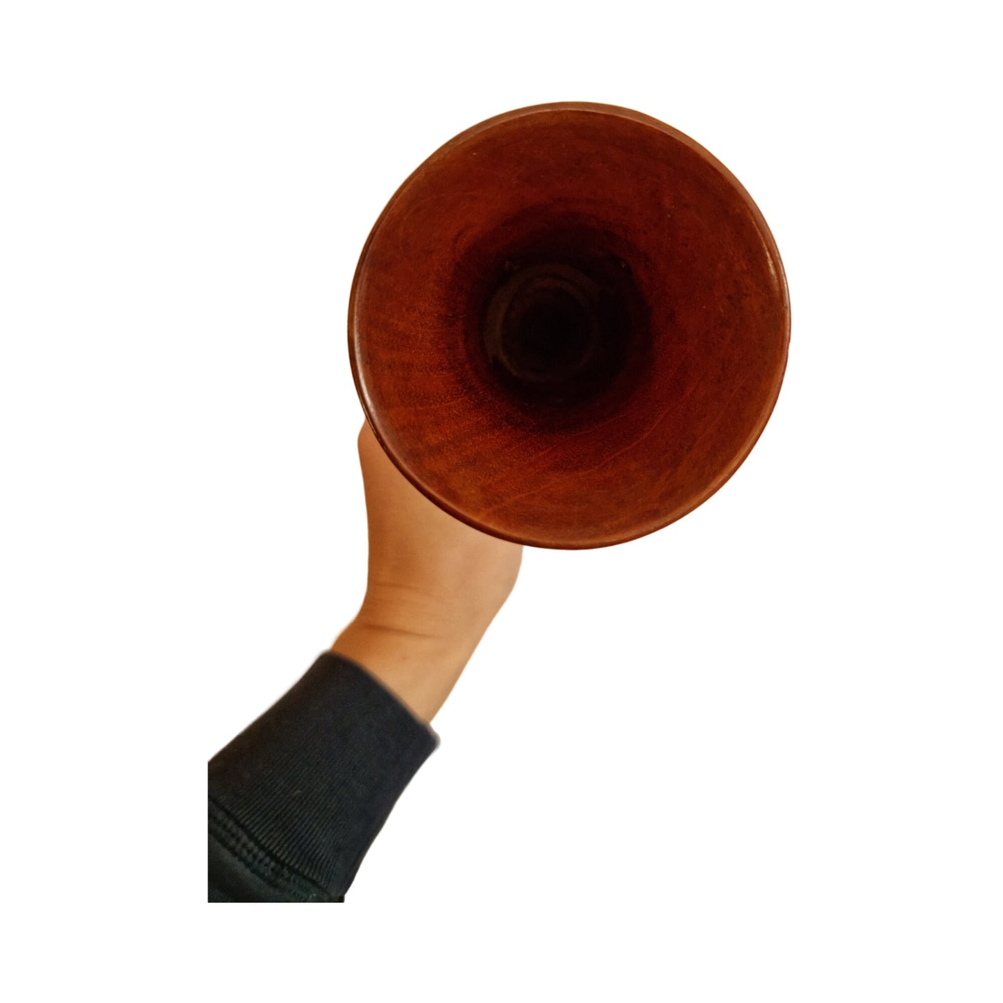 Vintage Retro Hand Carved Wooden Vase