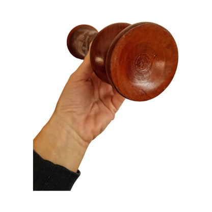Vintage Retro Hand Carved Wooden Vase