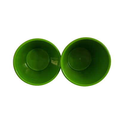 Set Of 2 Bright Green Ceramic Plant Pots