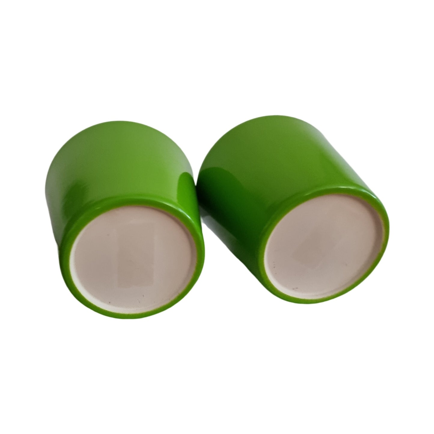 Set Of 2 Bright Green Ceramic Plant Pots