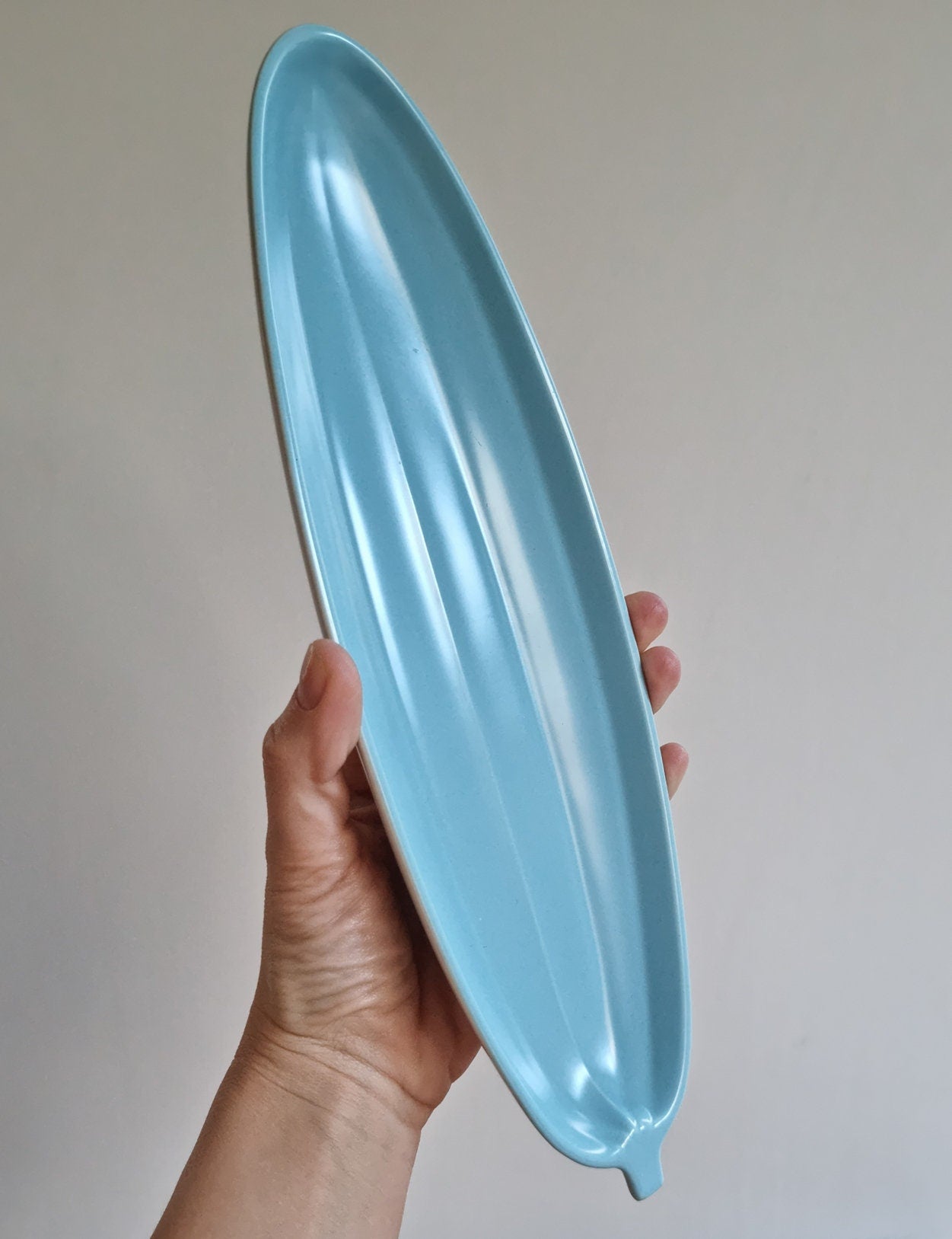 Vintage Poole Pottery Twintone Cucumber Dish