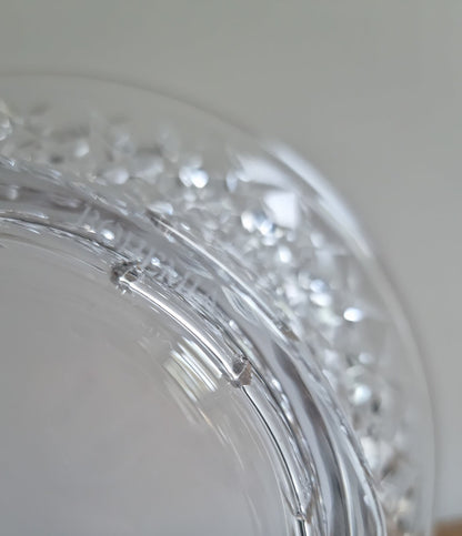 Vintage Bohemia Diamond Cut Lead Crystal Glass Bowl