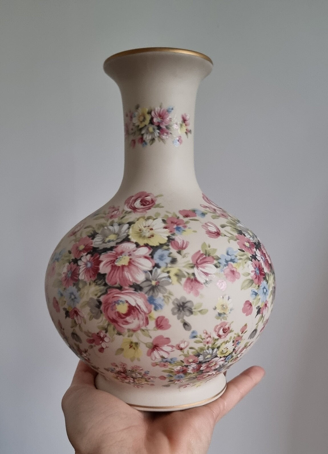 vintage * Portugal ribbon flower vase 【公式通販】