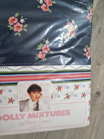 Vintage New Old Stock Dolly Mixtures By Linda Beard Double Quilt Cover & Pillowcases