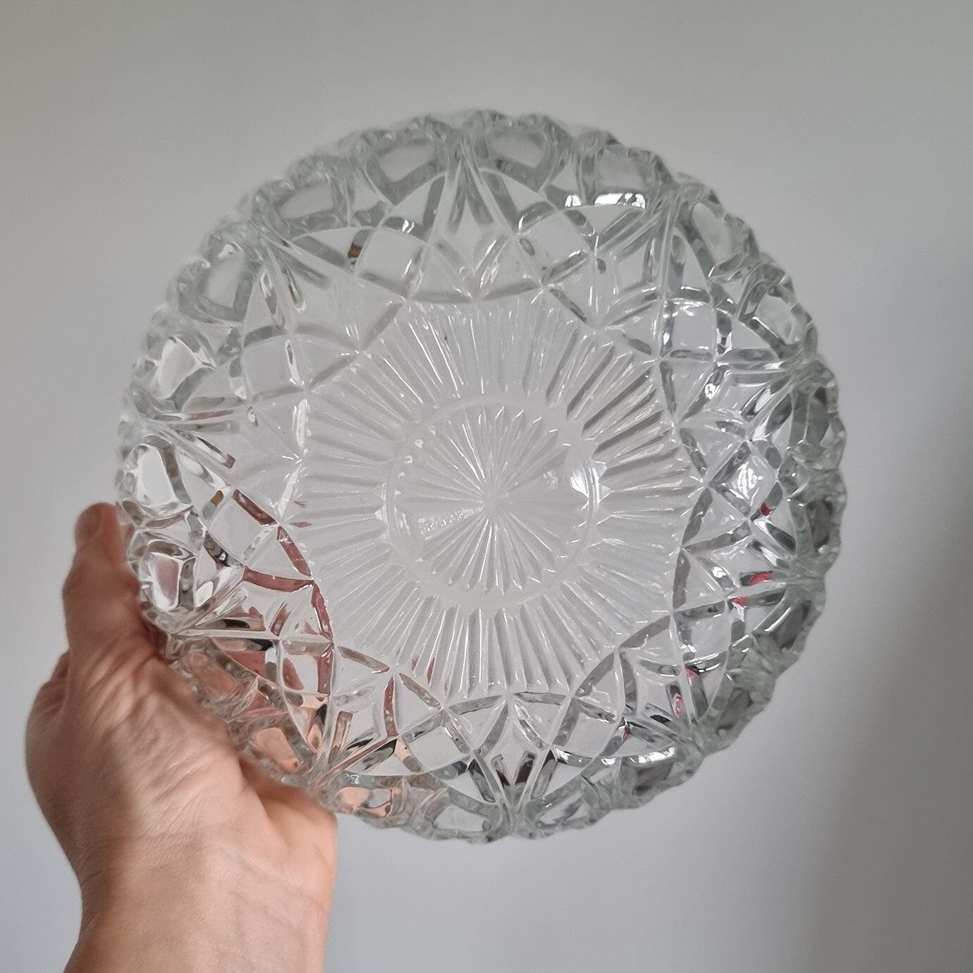 Mid Century French Lead Crystal Glass Bowl