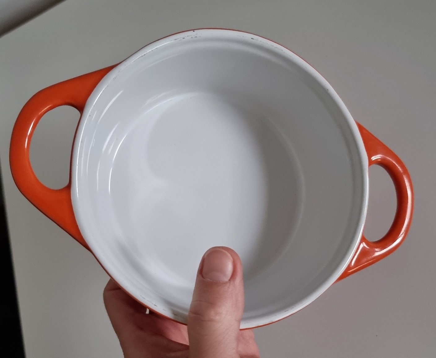 Lovely Small Orange Lidded Ceramic Casserole Dish/Pot