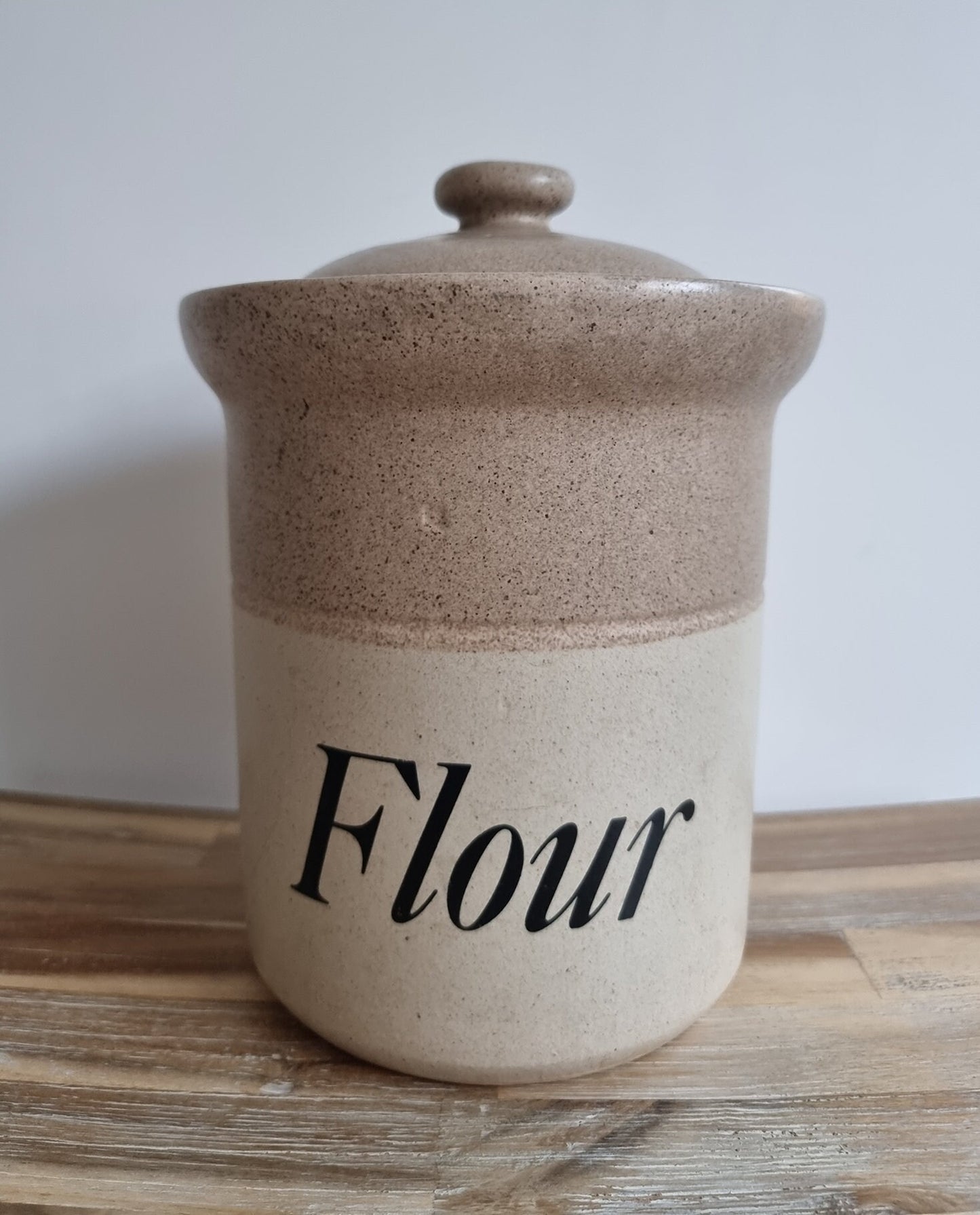 Vintage Brailsford Pottery Flour Stoneware Canister/Storage Jar By John Hermansen