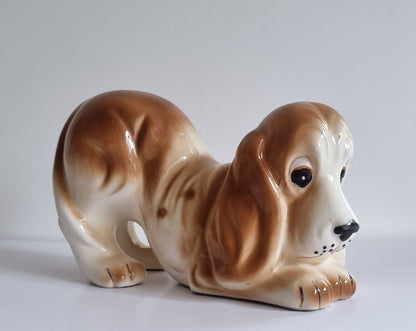 Mid-Century Basset Hound Dog Figurine