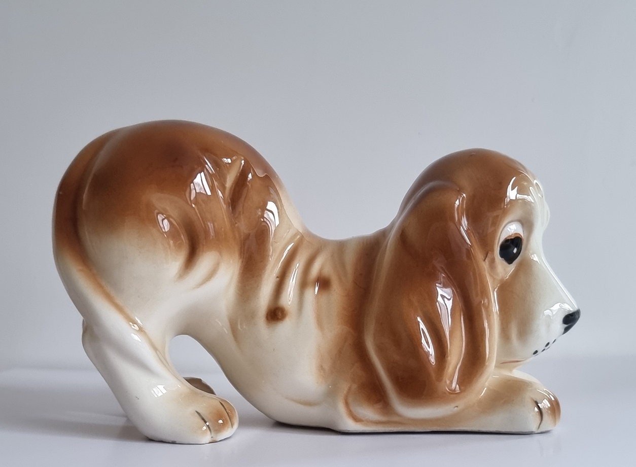 Mid-Century Basset Hound Dog Figurine