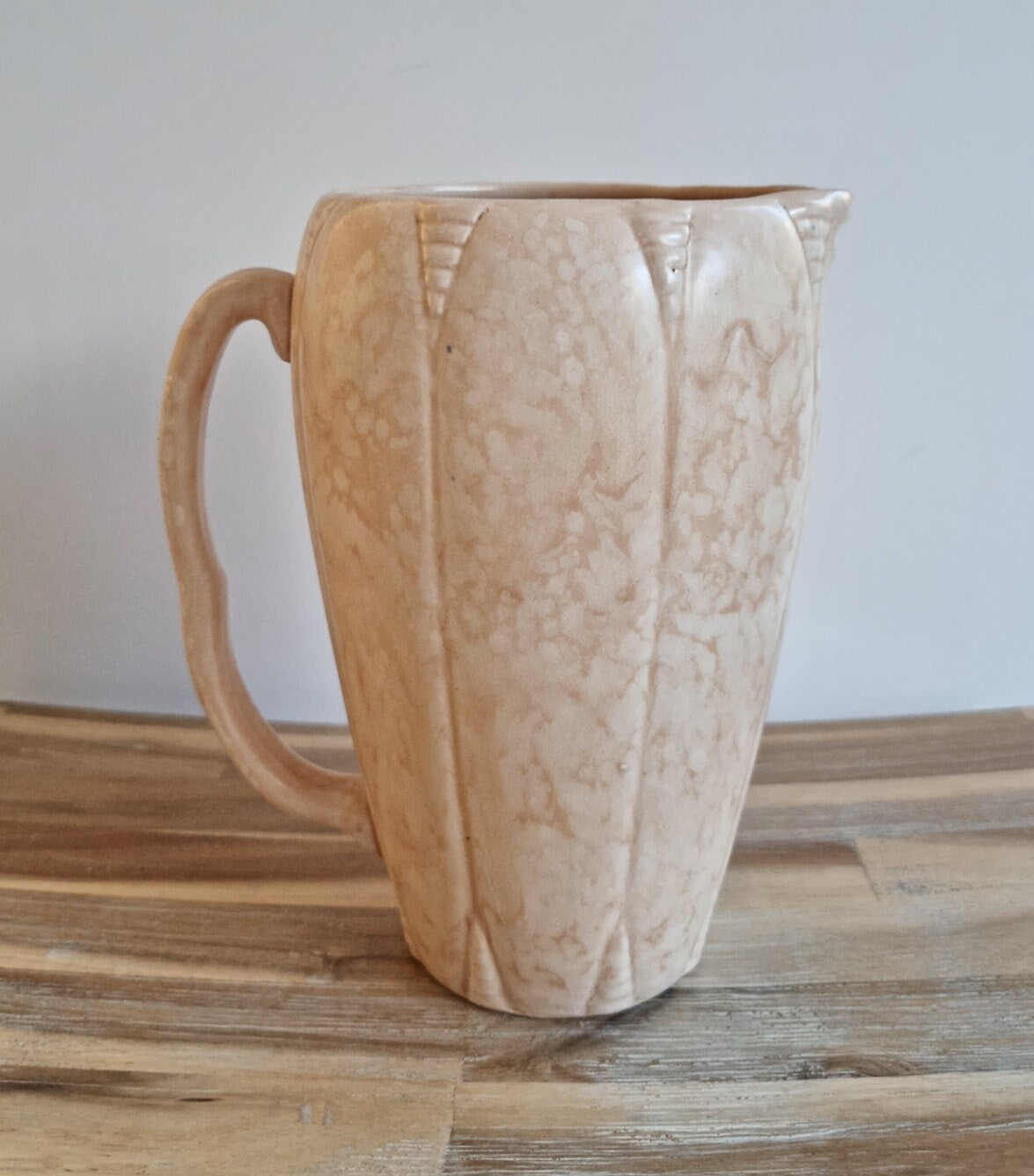 Vintage Art Deco Arthur Wood Beige Ceramic Jug