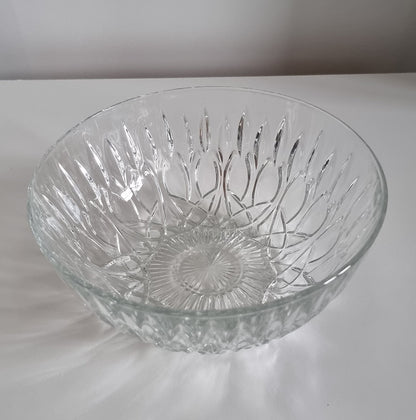 Mid Century French Lead Crystal Glass Bowl