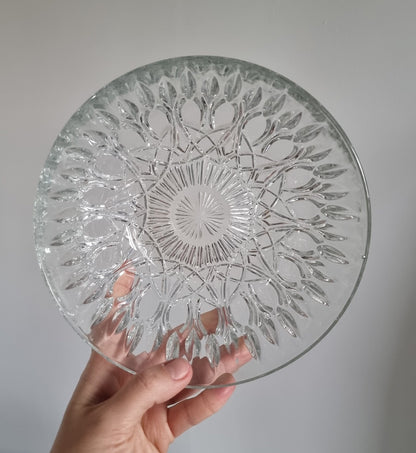 Mid Century French Lead Crystal Glass Bowl