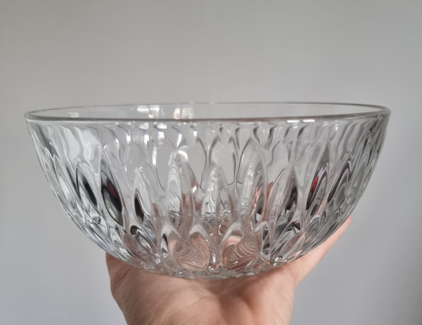 Mid Century French Lead Crystal Glass Bowl