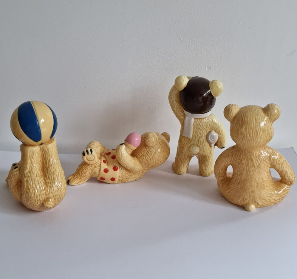 Vintage Danbury Mint Miniature Teddy Bear Figurines