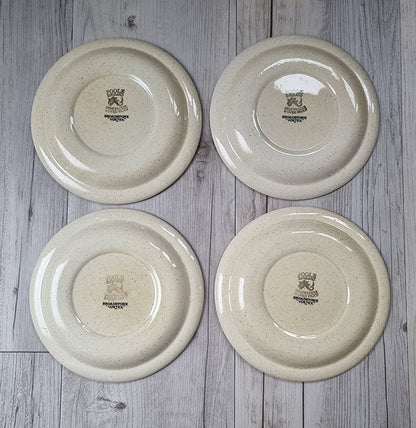 Set Of Four 1970's Poole Pottery Broadstone Vortex Tea Plates/Bread & Butter Plates