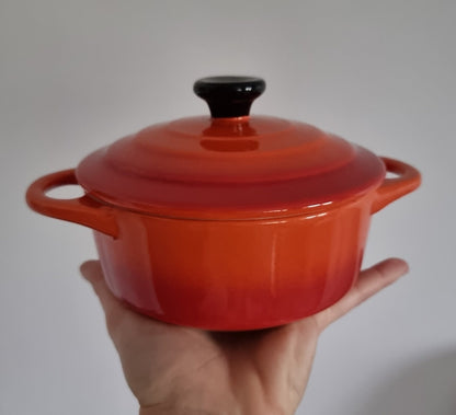 Lovely Small Orange Lidded Ceramic Casserole Dish/Pot