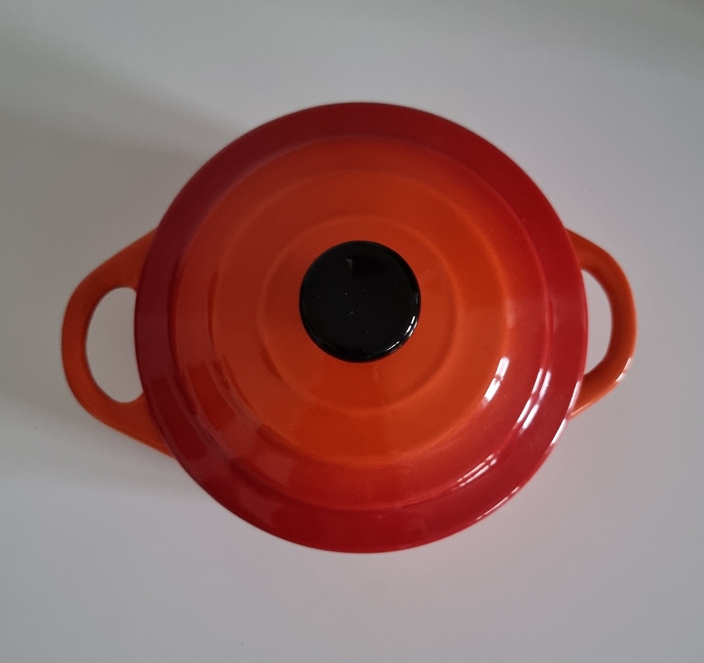 Lovely Small Orange Lidded Ceramic Casserole Dish/Pot