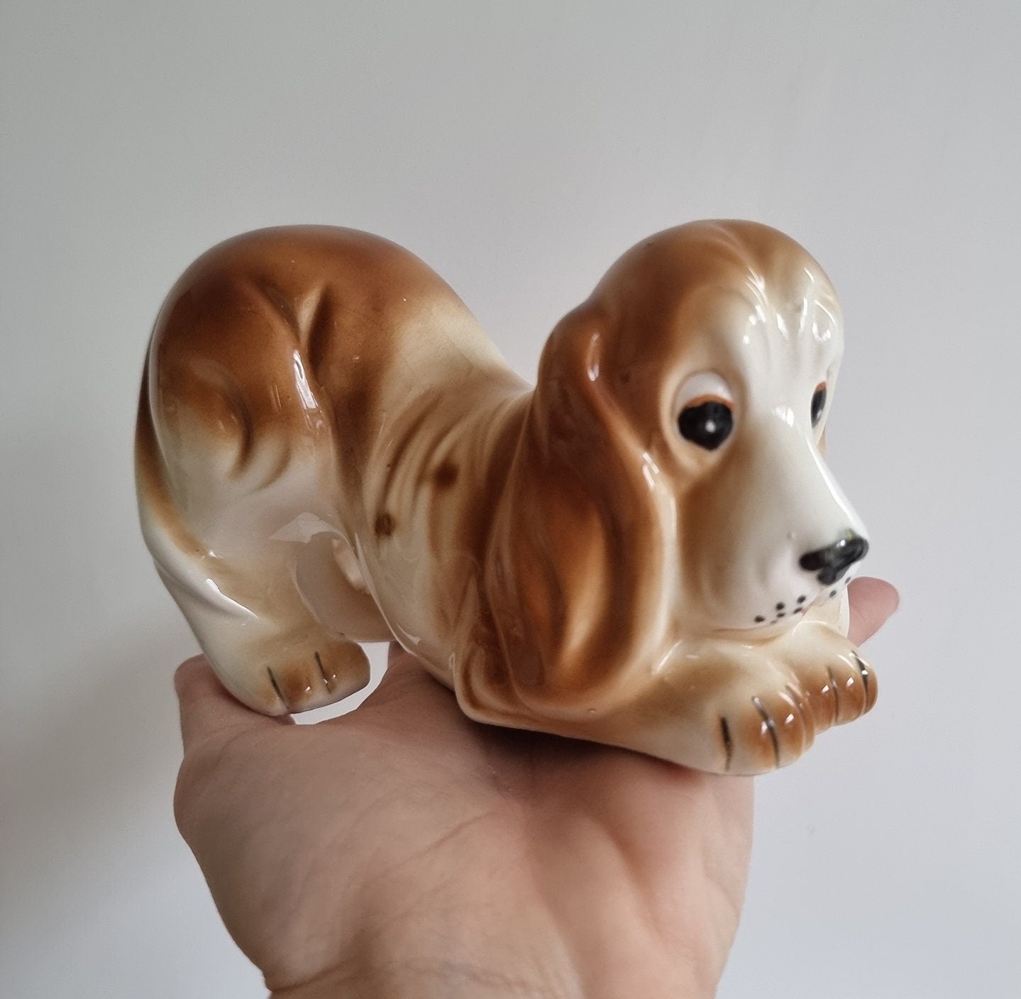 Mid-Century Basset Hound Dog Figurine