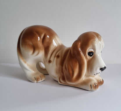 Mid-Century Basset Hound Dog Figurine