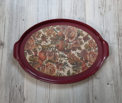 Vintage Tapestry Gobelin Design Serving Tray