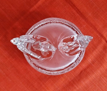 Vintage RCR Royal Crystal Rock Lead Crystal Glass Swans