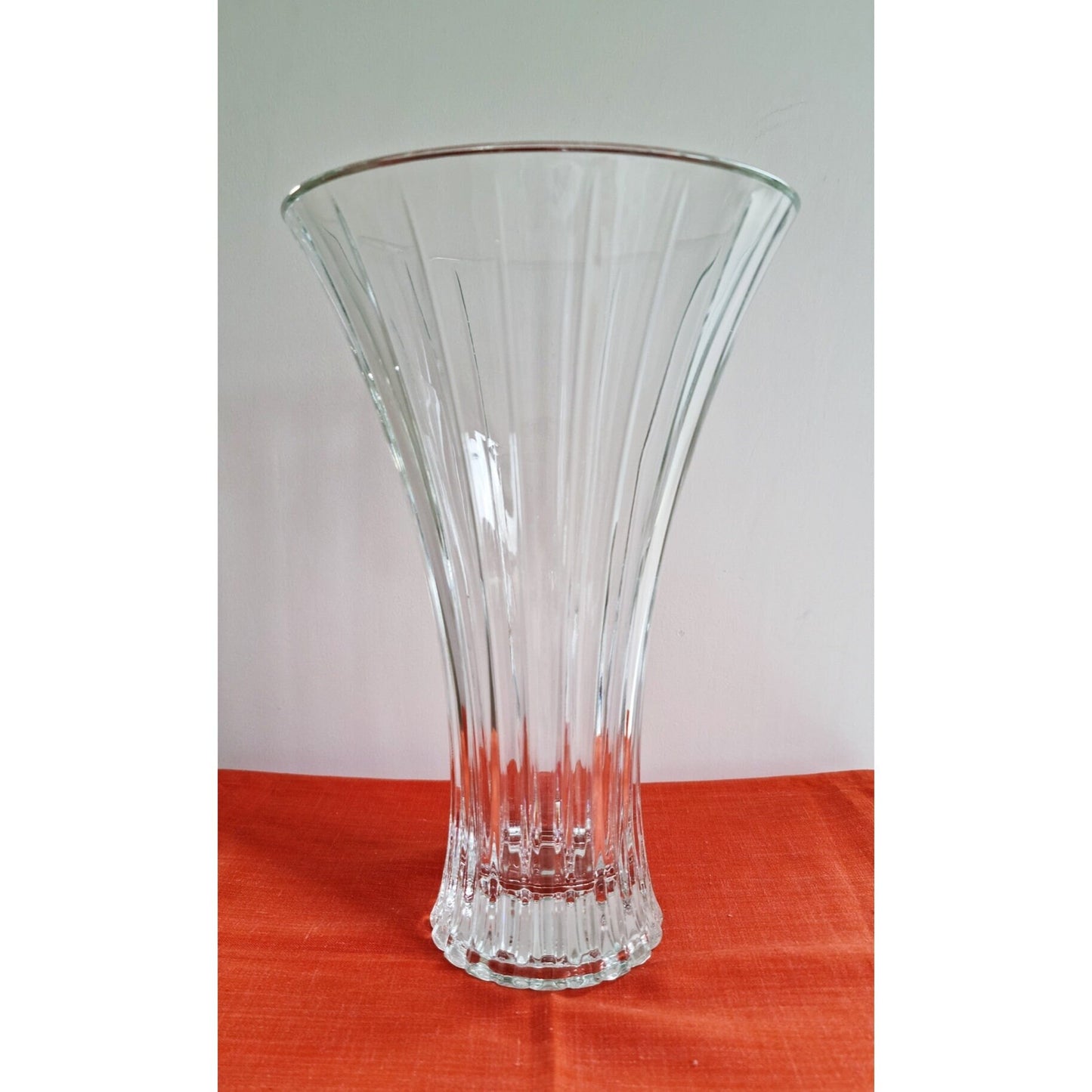 Mid-Century Large Crystal Glass Vase