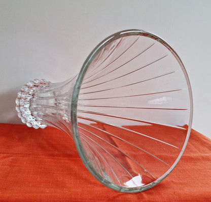 Mid-Century Large Crystal Glass Vase