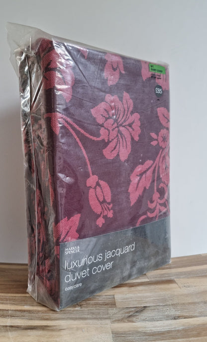 Vintage New Old Stock Marks & Spencer Luxurious Jacquard 5ft Duvet Cover