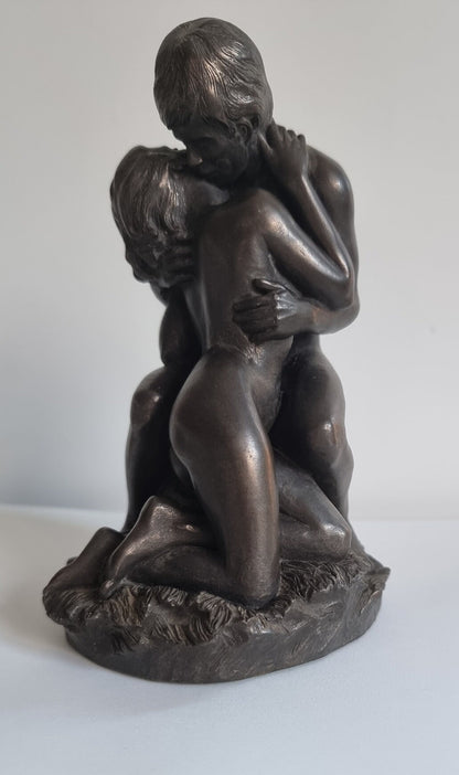 Heredities Adam & Eve Cold Cast Bronze Sculpture Figurine By Roland Chadwick