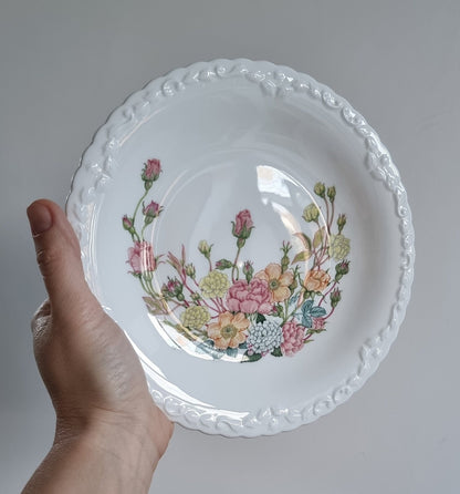 Vintage Coalport Rose Garden Fine Bone China Embossed Plate