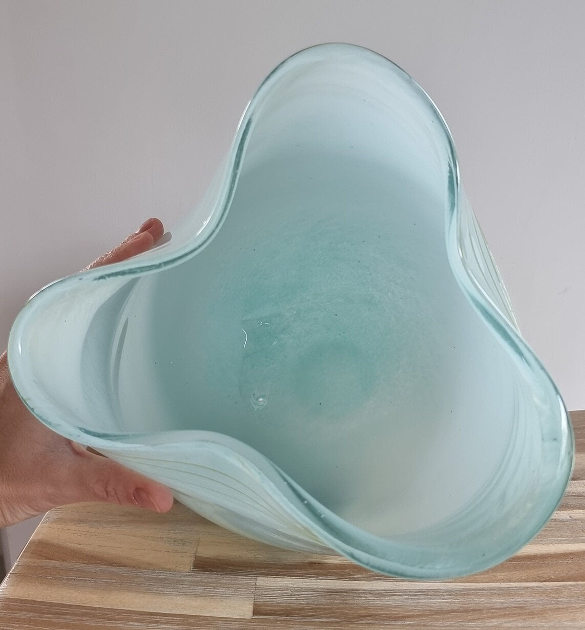 Unusual Large Freeform Art Glass Vase