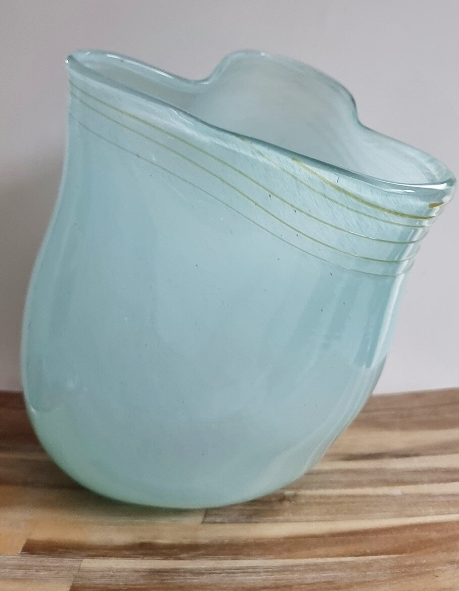 Unusual Large Freeform Art Glass Vase