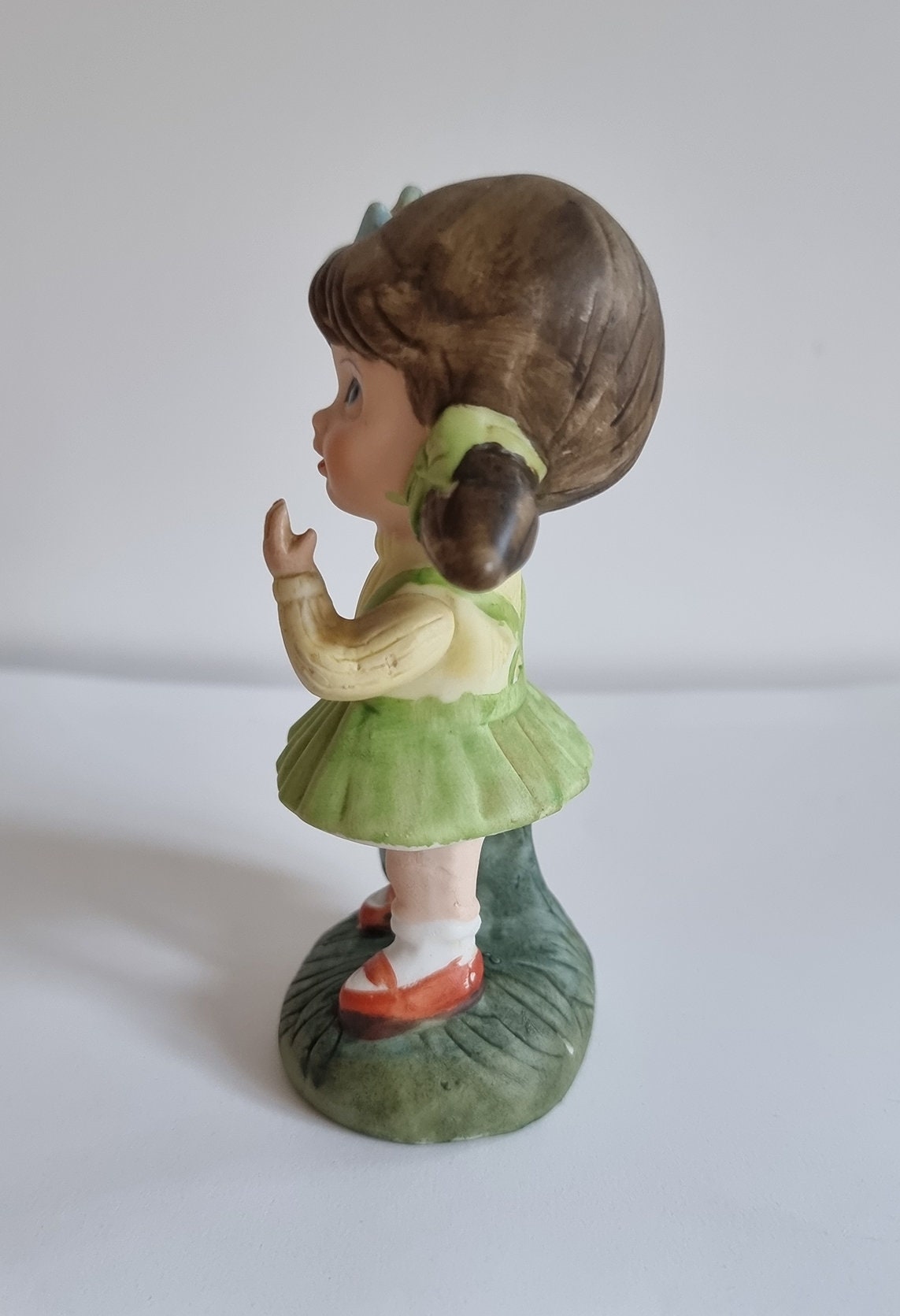 Vintage HOMCO Girl Figurine With Bird & Birdcage