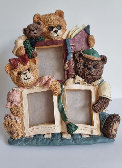 Vintage Figi Graphics Hand Painted Teddy Bear Photo Frame