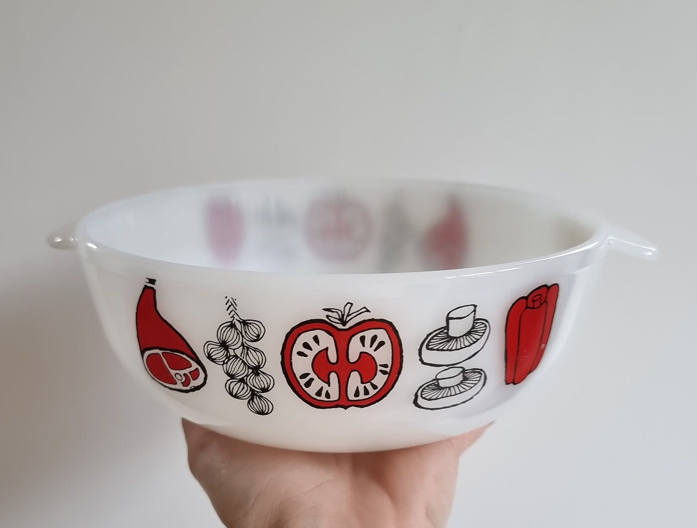 Vintage Phoenix Opalware Milk Glass Casserole Dish