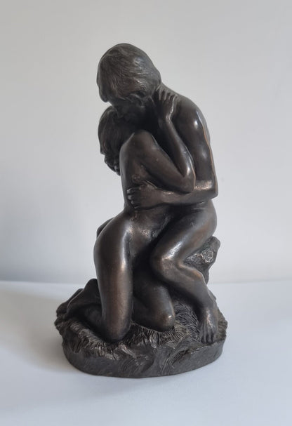Heredities Adam & Eve Cold Cast Bronze Sculpture Figurine By Roland Chadwick