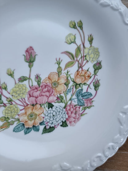 Vintage Coalport Rose Garden Fine Bone China Embossed Plate