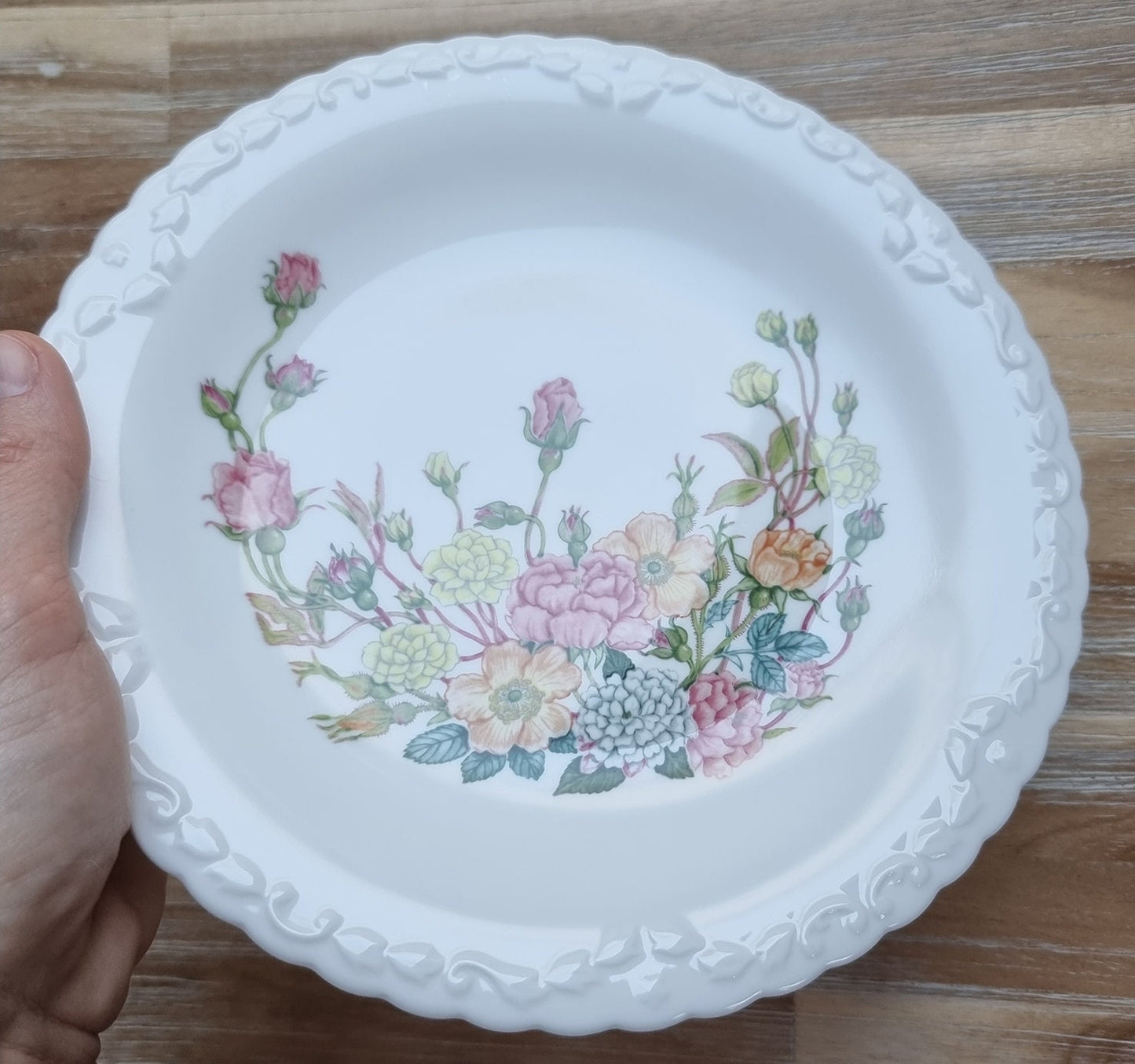 Vintage Coalport Rose Garden Fine Bone China Embossed Plate