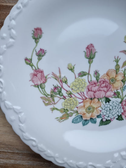 Vintage Coalport Rose Garden Fine Bone China Embossed Plate