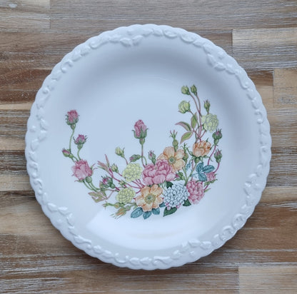 Vintage Coalport Rose Garden Fine Bone China Embossed Plate