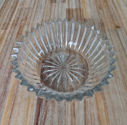 Mid Century Retro Cut Glass Bowl