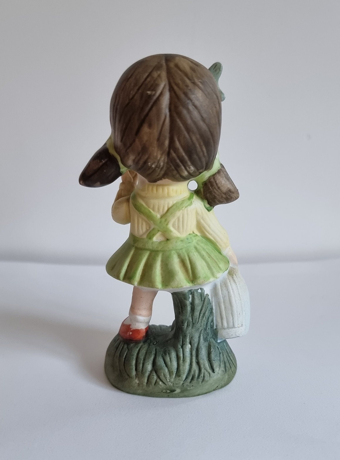 Vintage HOMCO Girl Figurine With Bird & Birdcage