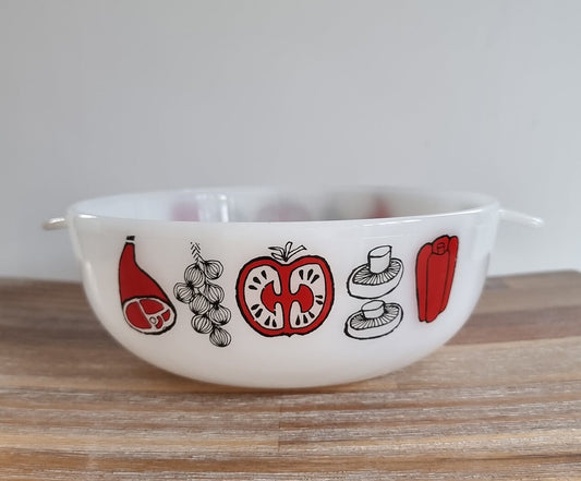 Vintage Phoenix Opalware Milk Glass Casserole Dish