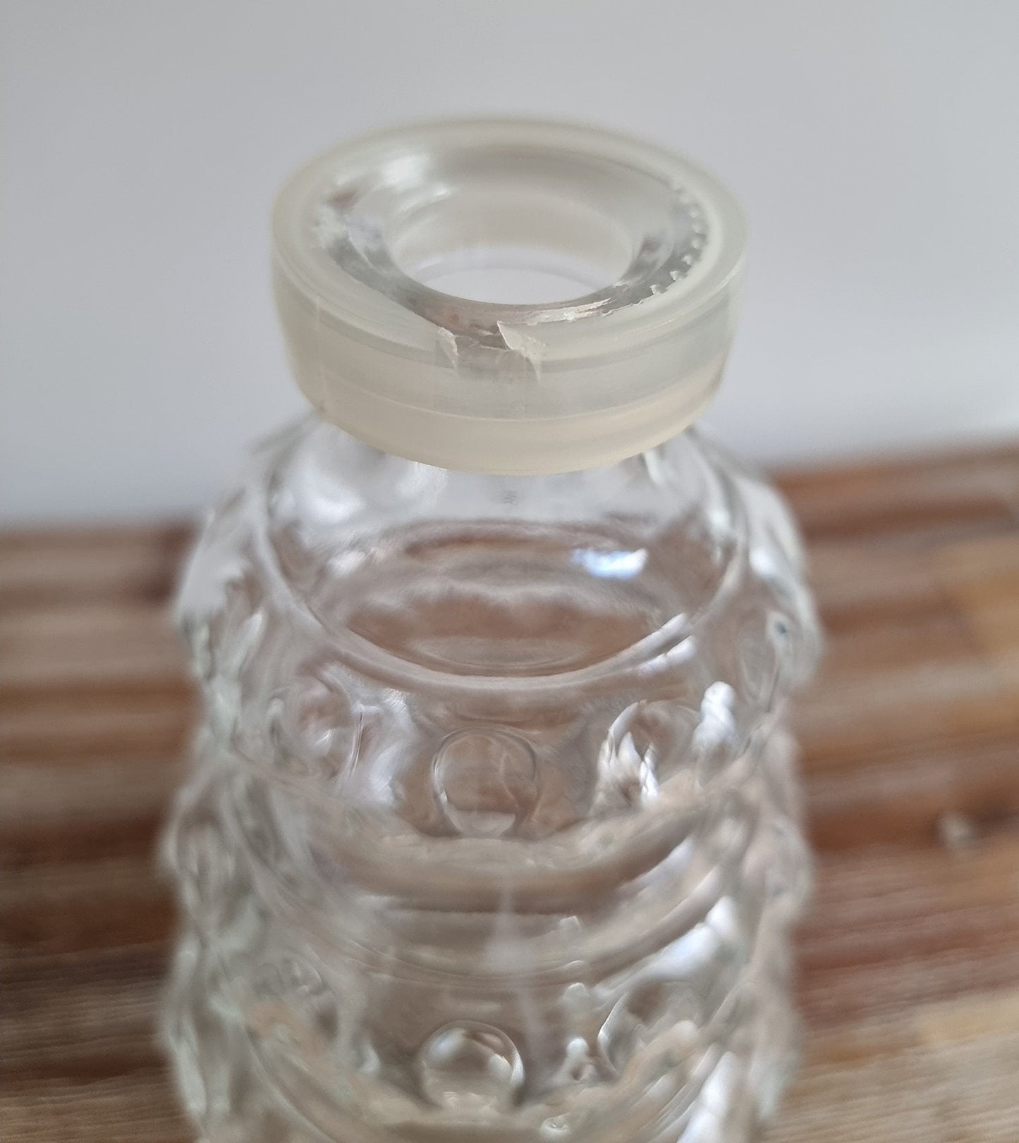 Vintage Italian Empoli Clear Glass Genie Bottle/Decanter