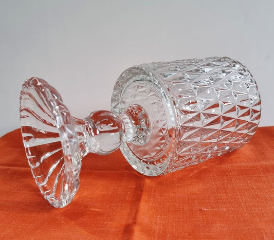 Vintage Decorative Glass Pedestal Candleholder