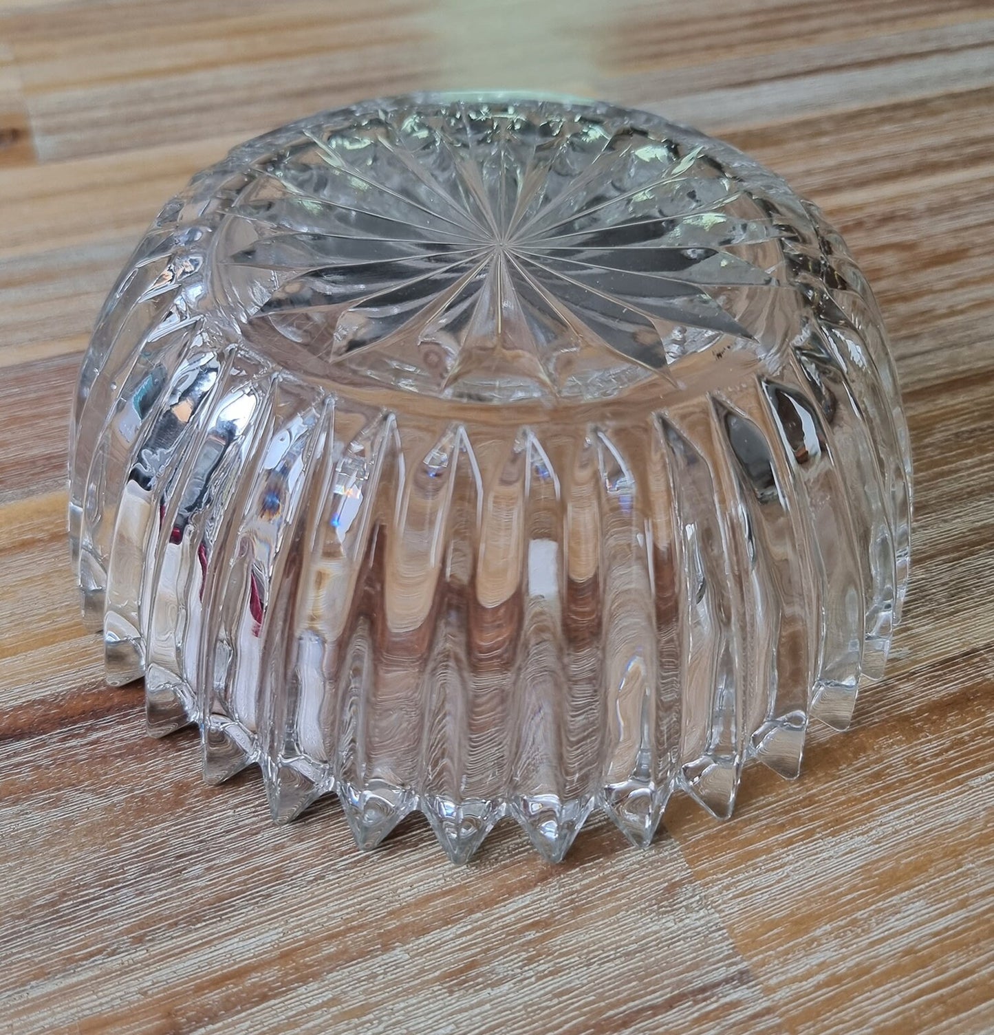 Mid Century Retro Cut Glass Bowl